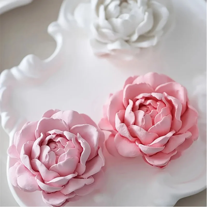 

Силиконовая форма 3DJasmine — розовый и белый цветочный дизайн, для свечей для ароматерапии своими руками、мыло и поделки из смолы — украшение для дома、Home De