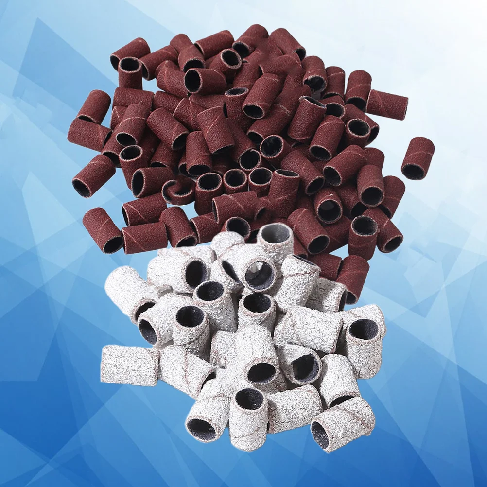 

100pcs 2 Packs Grinding Sanding Band Corundum High Quality For Natural Artificial Nails Manicure Pedicure Nail Drill Tools