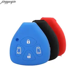 Jingyuqin Remote Car Key Cover Silicone Case For Toyota Camry Corolla Crown PREVIA REIZ VIOS Yaris 2/3/4 Buttons KeyChain Bag