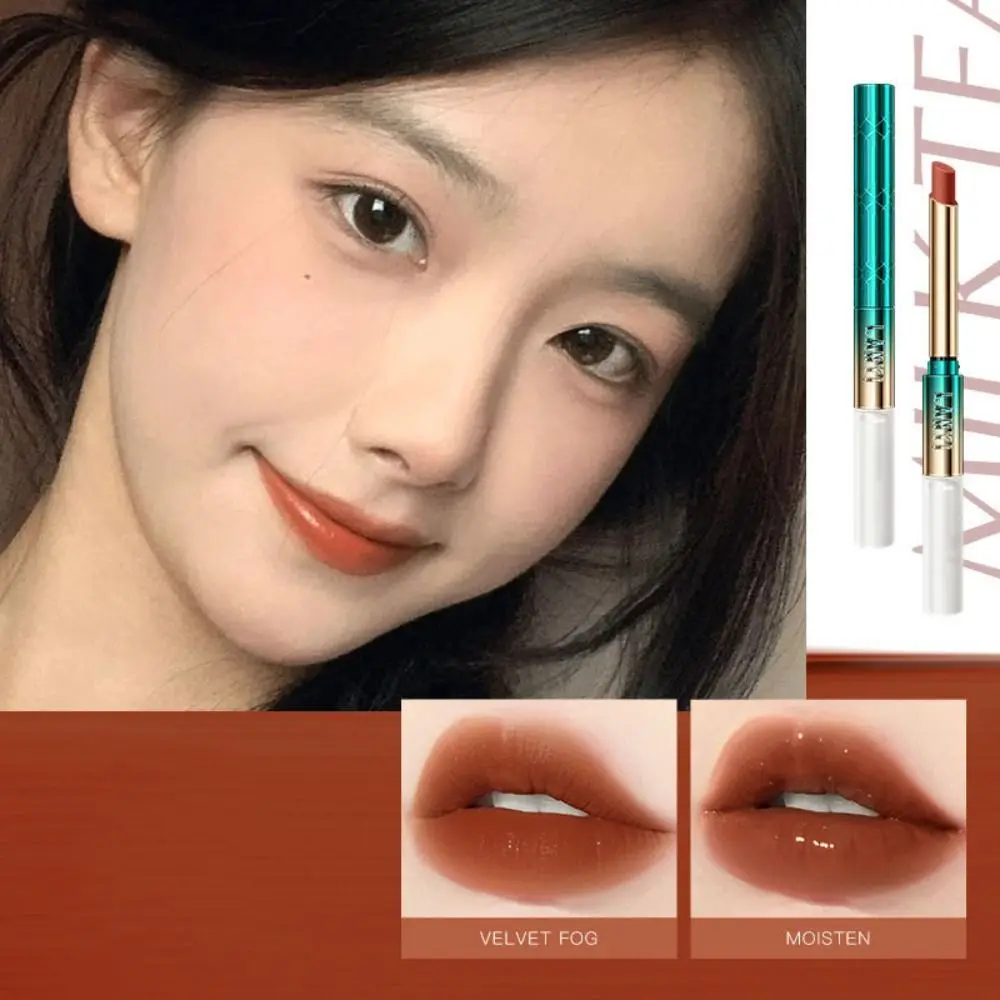 Rossetto acquoso 2in1 Anti asciugatura Crema per la cura delle labbra a lunga durata Tazza antiaderente multifunzionale Labbra in gelatina Gloss Trucco