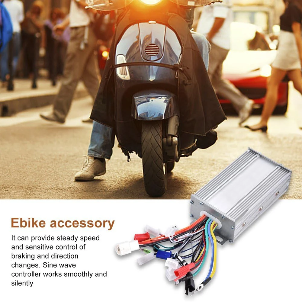 24V 36V 48V 72V 96V Brushless DC Hub Motor Controller 250W 350W for Ebike E Scooter Replacement Part