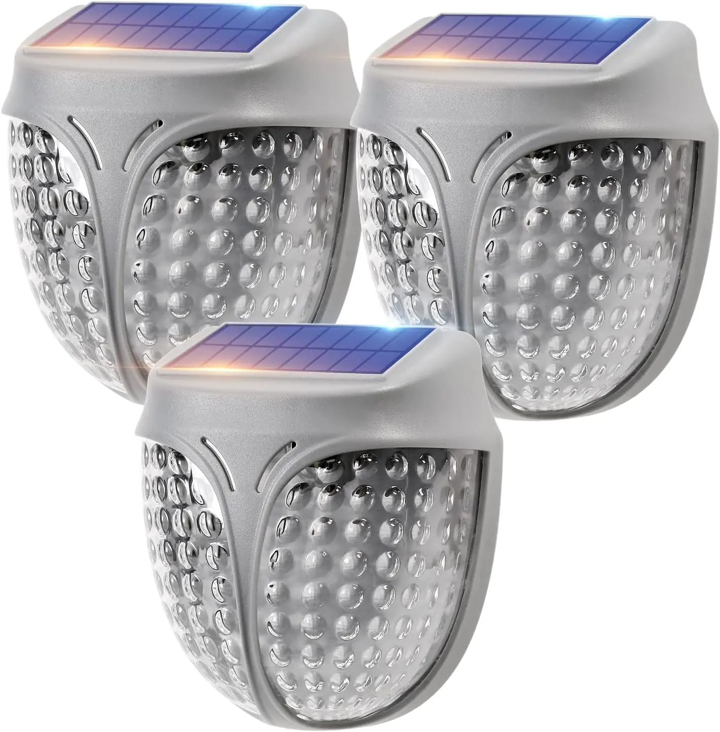 

Solar Garden Lights with Dusk to Dawn Sensor, 3000K Warm White, IP65 Waterproof, Magnetic Outdoor LED Lights, Pack of 3