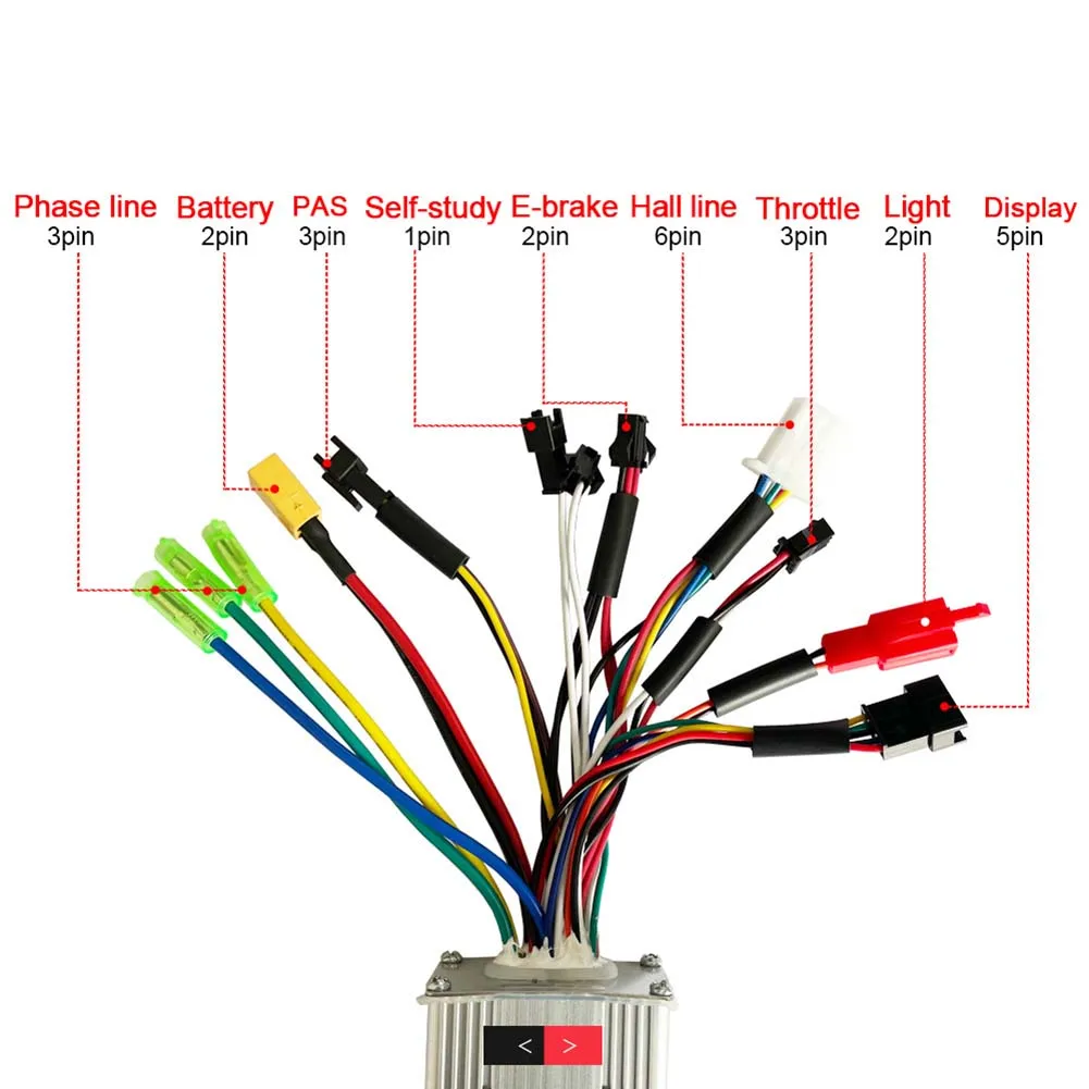 

S800 TriMode Sine Wave Controller with Instrument Panel and Power Throttle 17A 26A 30A for 24V 36V 48V Ebike Motor Systems