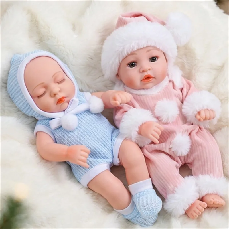 Baby Reborn Dolls Outfits Clothing For 12 Inch Baby Doll 30cm Winter Plush Pajama Set Dress T-Shirt Pants Clothes Accessories