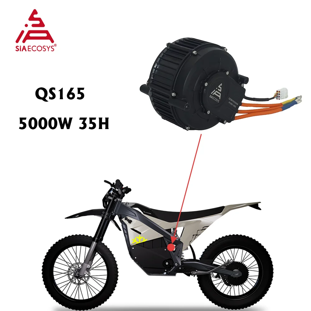 US Warehouse QS MOTOR QS165 V2 5000W 72V 35H Hall Version PMSM Mid Drive Motor for Electric Motorcycle