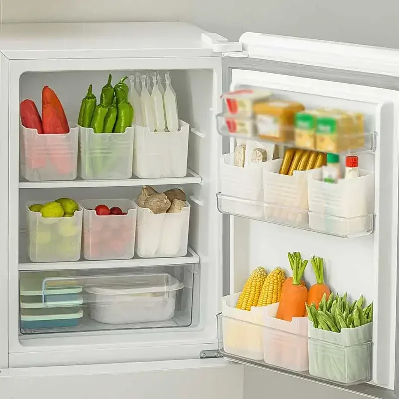 Fridge Door Storage Box Food Fresh Refrigerator Organizer Bin Food Container Kitchen Fruit Vegetable Box Shelf Basket