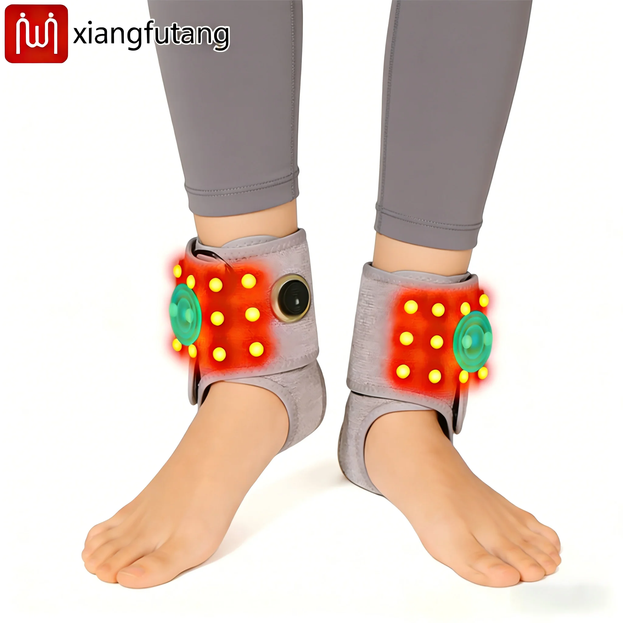 

Электрический массажер для голеностопа с красным светом и вибрацией, снимает боль в суставах, усталость, скованность, расслабляет мышцы, подарок