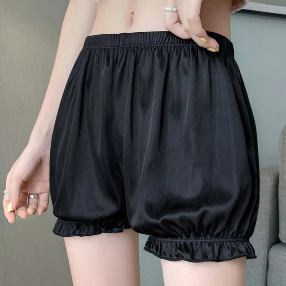 

Shorts Pants Women Ice Silk Summer Loose Short Pants Ruffled Safety Short Pants Pumpkin Shorts Pants Leggings Pajamas Shorts