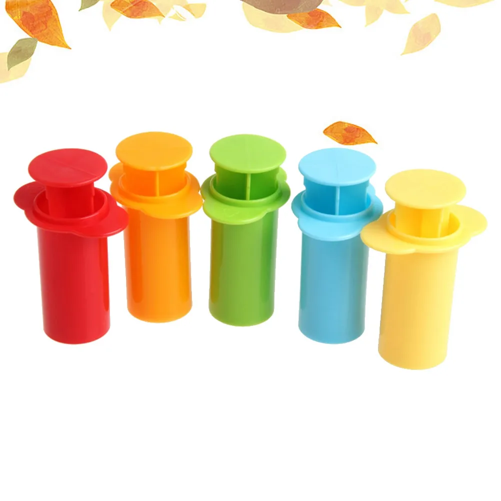 Kit de ferramentas para moldagem de argila colorida, 5 peças, modelos de designs variados para crianças, atividades de artesanato, conjunto de decoração para festas