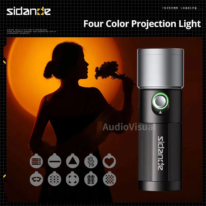 sidande-photoolex-10w-flashlight-four-color-projection-light-built-in-8400mah-rechargeable-battery-for-4-hours-full-power-output