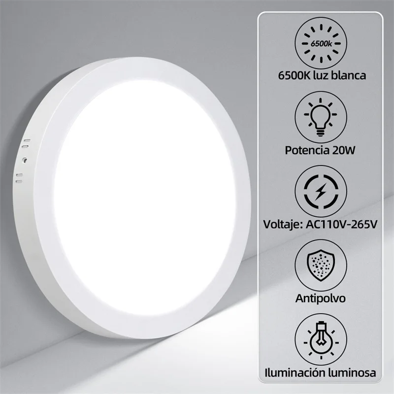 Modern Led Ceiling Lamps 15/20/30W Ceiling Panel Fixtures AC 110V-220V For Room Living Bedroom Kitchen Home Decor Panel Lights