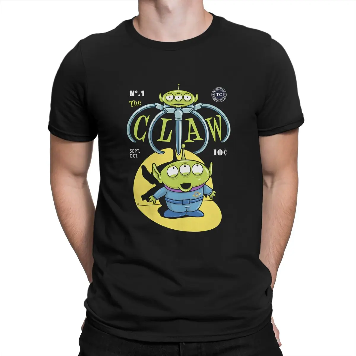 Disney-T-shirt en pur coton à col rond pour hommes, Toy Story, Alien Creative, The Griw, Hip Hop Clothes, Streetwear Gift