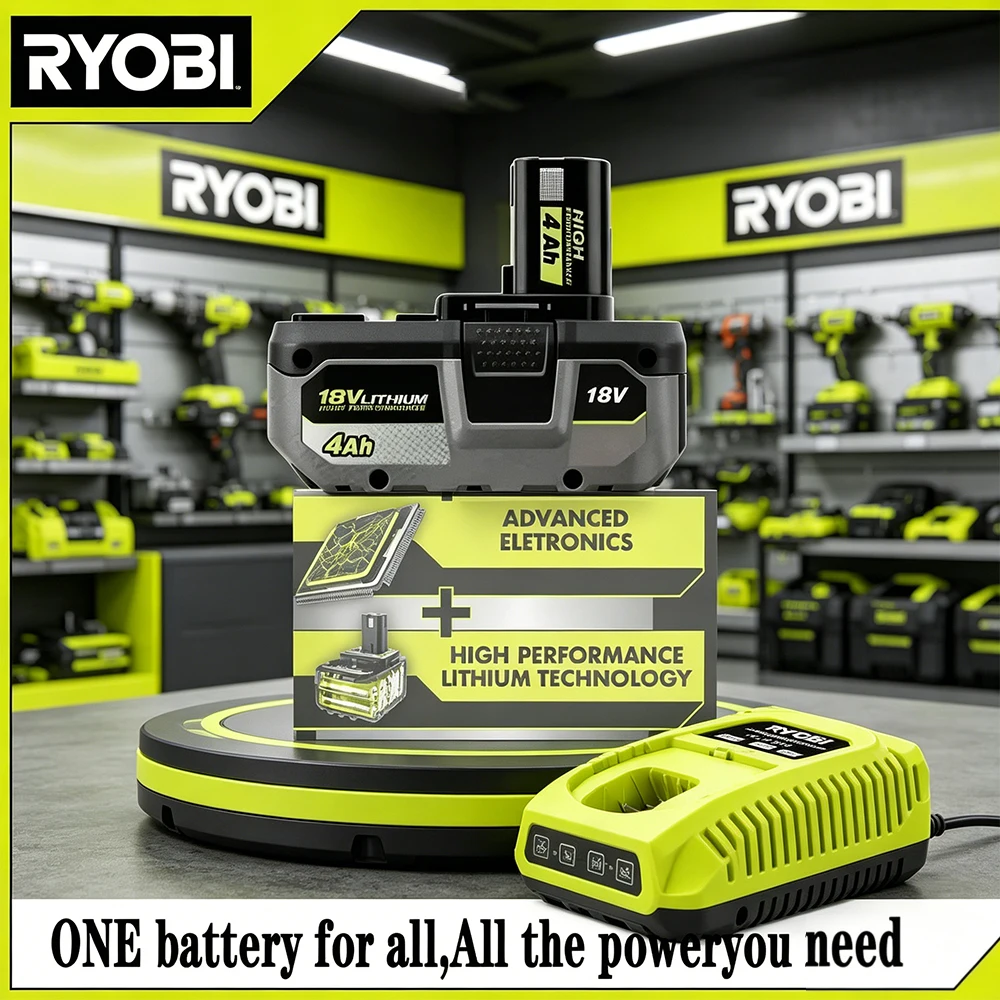 

“Best RYOBI Battery Ever!” 18V 4.0/6.0/8.0Ah High Capacity – Powers Drill, Circular Saw, DIY & Pro Tools All Day Long