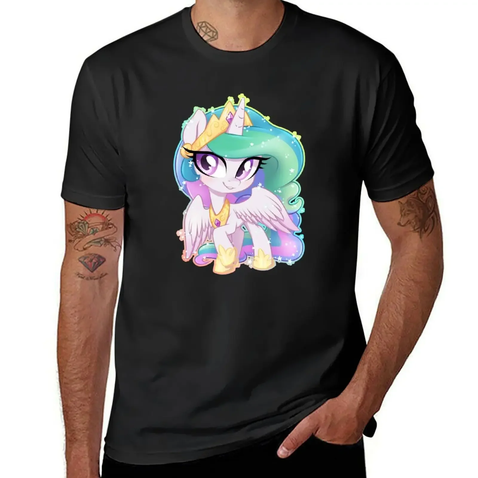 

little Princess Celestia T-Shirt Luxury man customs design your own anime mens graphic t-shirts pack