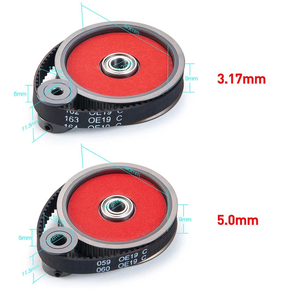 Belt Drive Transmission Gears System 3.17/5.0mm for 1:10 RC Crawler Car Axial SCX10 Wraith Motor Gear Spare Parts