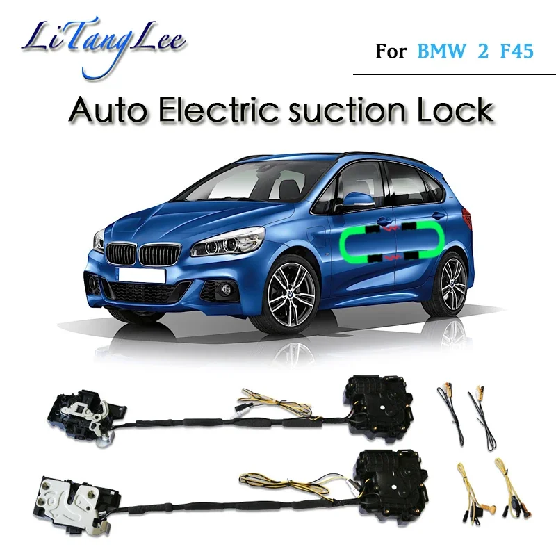 For BMW 2 M2 F45 2016~2022 Car Soft Close Door Latch Pass Lock Actuator Auto Electric Absorption Suction Silence Closer