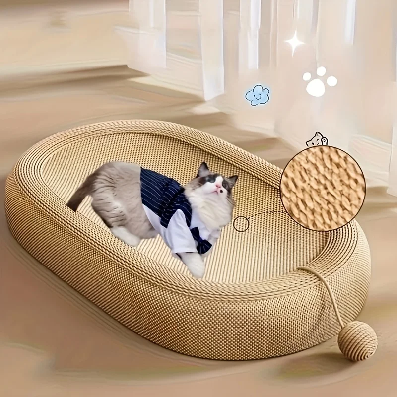 Arranhador para Gatos em Formato de Bússola, Resistente ao Desgaste, Cama para Gatos, Brinquedo para Cuidado das Garras, Para Uso em Todas as Quatro Estações, Para Gatos Grandes