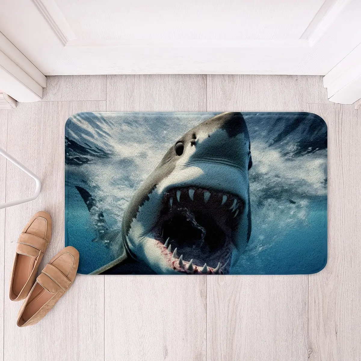 Shark Rugs Marine Theme Entrance Door Mat Carpet Ocean Sea Animal Bathroom Mats Sea Underwater World Home Living Room Floor Mat