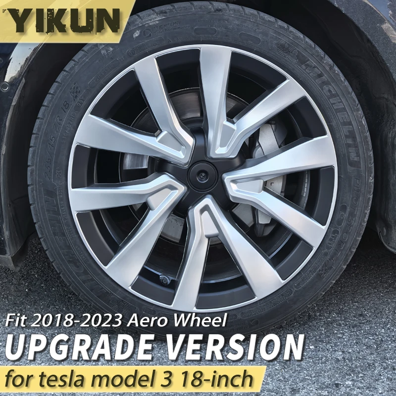 

4PCS Wheel Cover Tesla Model 3 18 Inch Performance Replacement Automobile HubCap Full Rim Car Accessories wheel parts 2018-2023