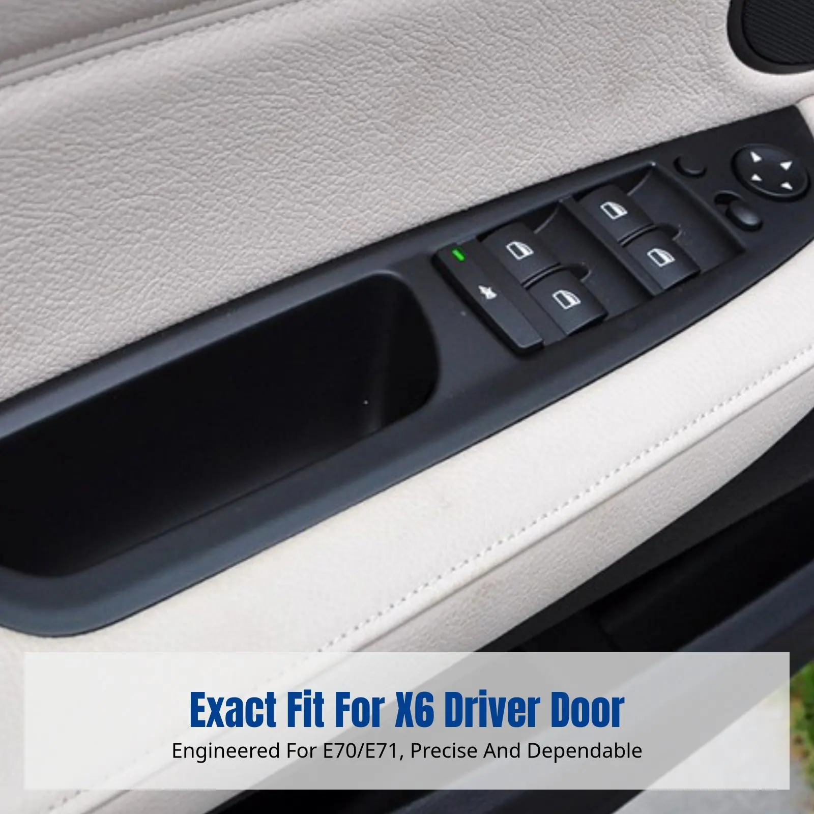 

Панель управления стеклоподъемником водительской двери, органайзер для хранения в дверной ручке, накладка на внутреннюю отделку, для BMW 5 серии X6 E70 E71, различные цвета