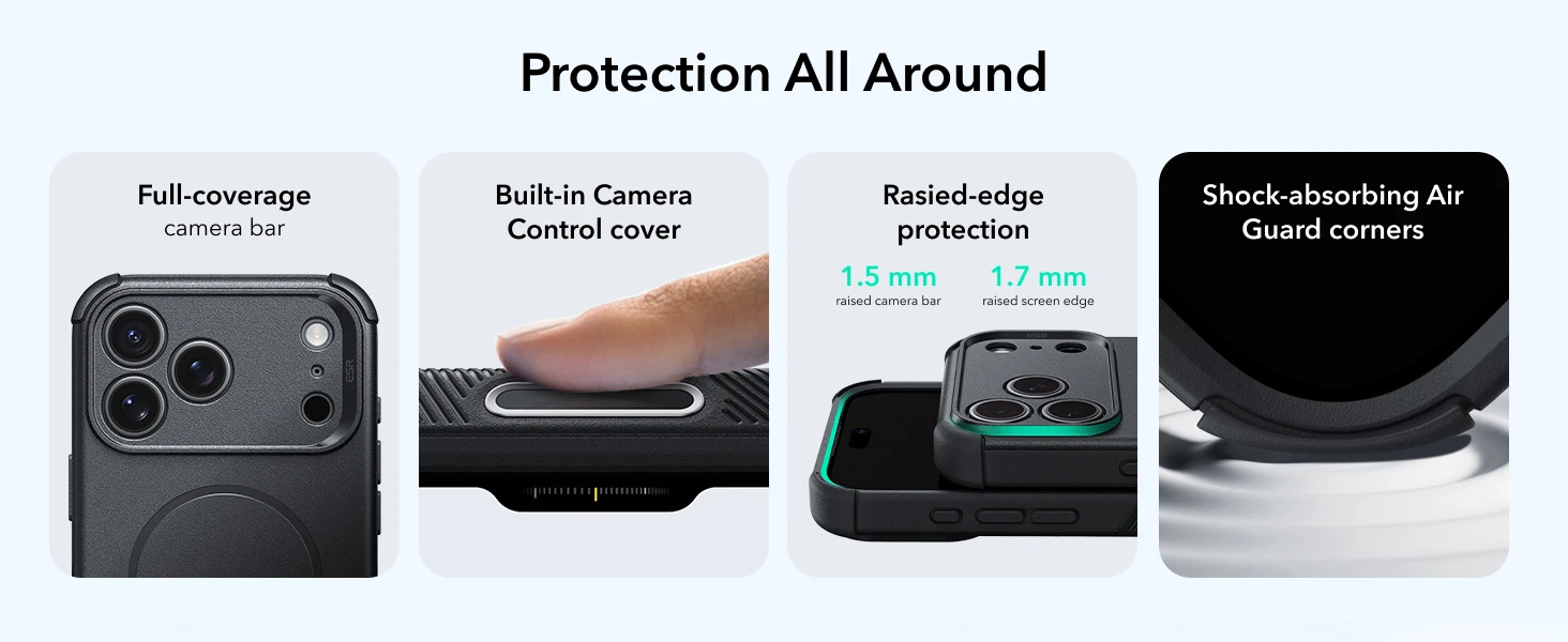 ESR für iPhone 18 Pro Max & 17 Pro Max MagSafe Handyhülle Ultra Slim Militärqualität Sturzschutz-Cover mit Kamerasteuerung – Detail 28