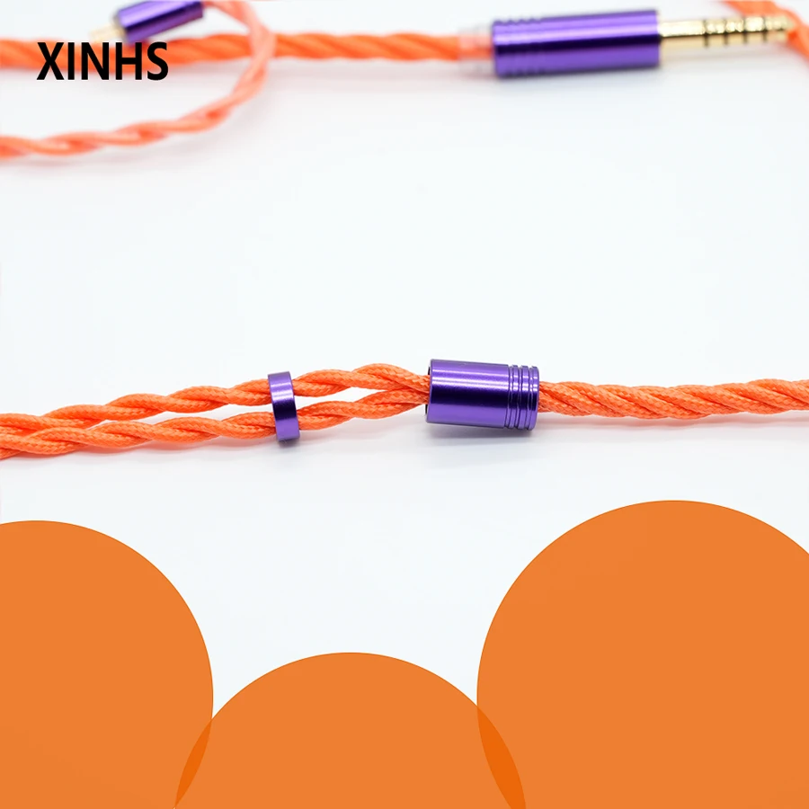 XINHS M05 Orange Soda 4-core Silver-plated Copper Dual-shielded HiFi Headphone Upgrade Cable 0.78mm 2PIN/MMCX image 5