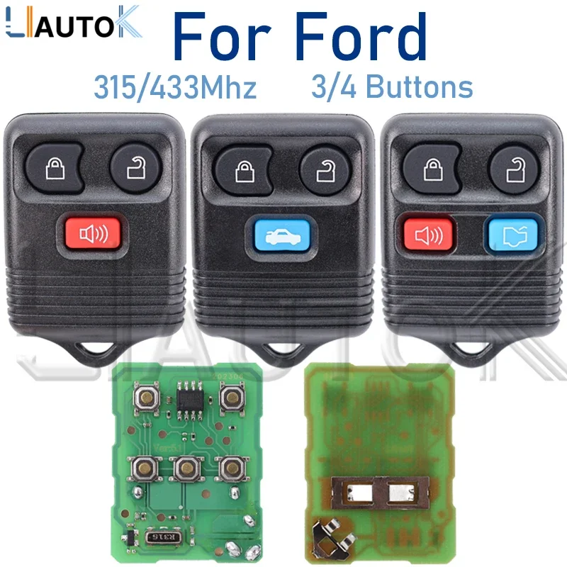 

Smart Remote Control Key Housing For Ford Escape Explorer 2002 Clicker Transmitter CWTWB1U331 Car Key 315/433MHZ 3/4 Buttons