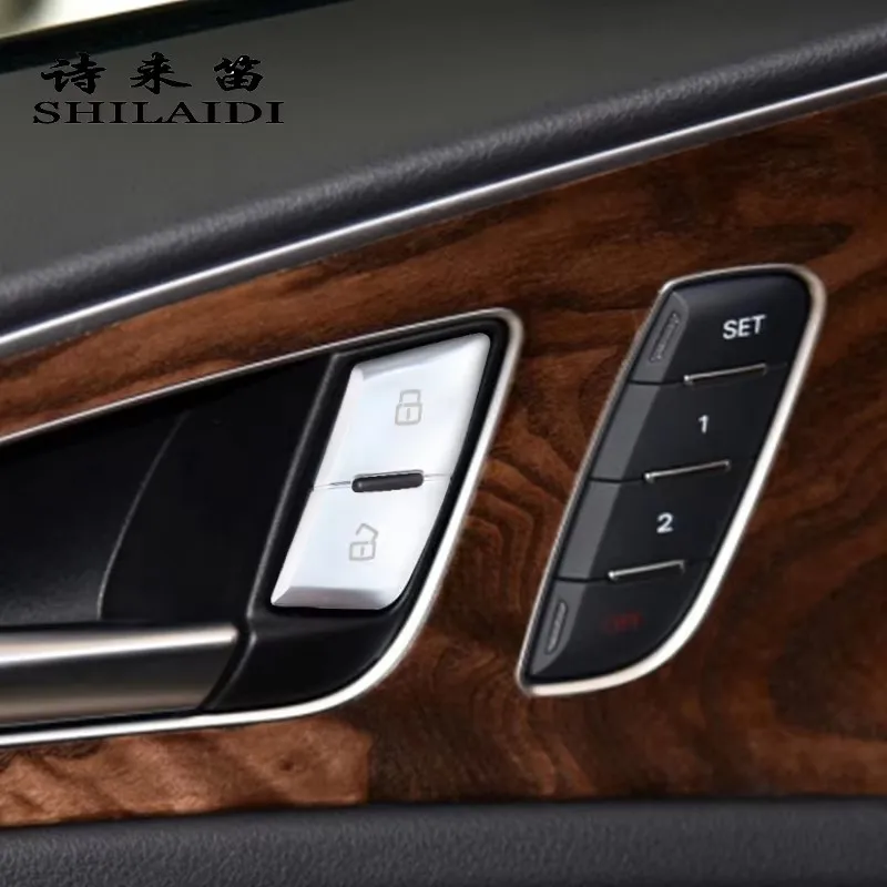 

Стайлинг автомобиля для Audi A6 S6 RS6 C7 2012-2018, кнопки дверного замка, украшение, наклейка с блестками, отделка салона, автоаксессуары