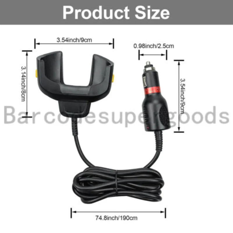 DC Vehicle Car Charger Cable for Motorola Zebra TC70 TC75 TC77 CHG-TC7X-CLA1-01