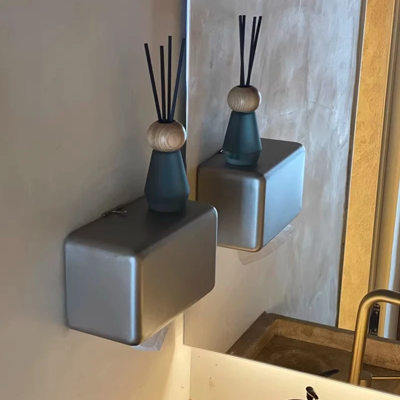 

Минималистичный металлический держатель для салфеток, классический диспенсер для салфеток, промышленный настольный органайзер для бумаги для гостиной, элегантный декор для дома