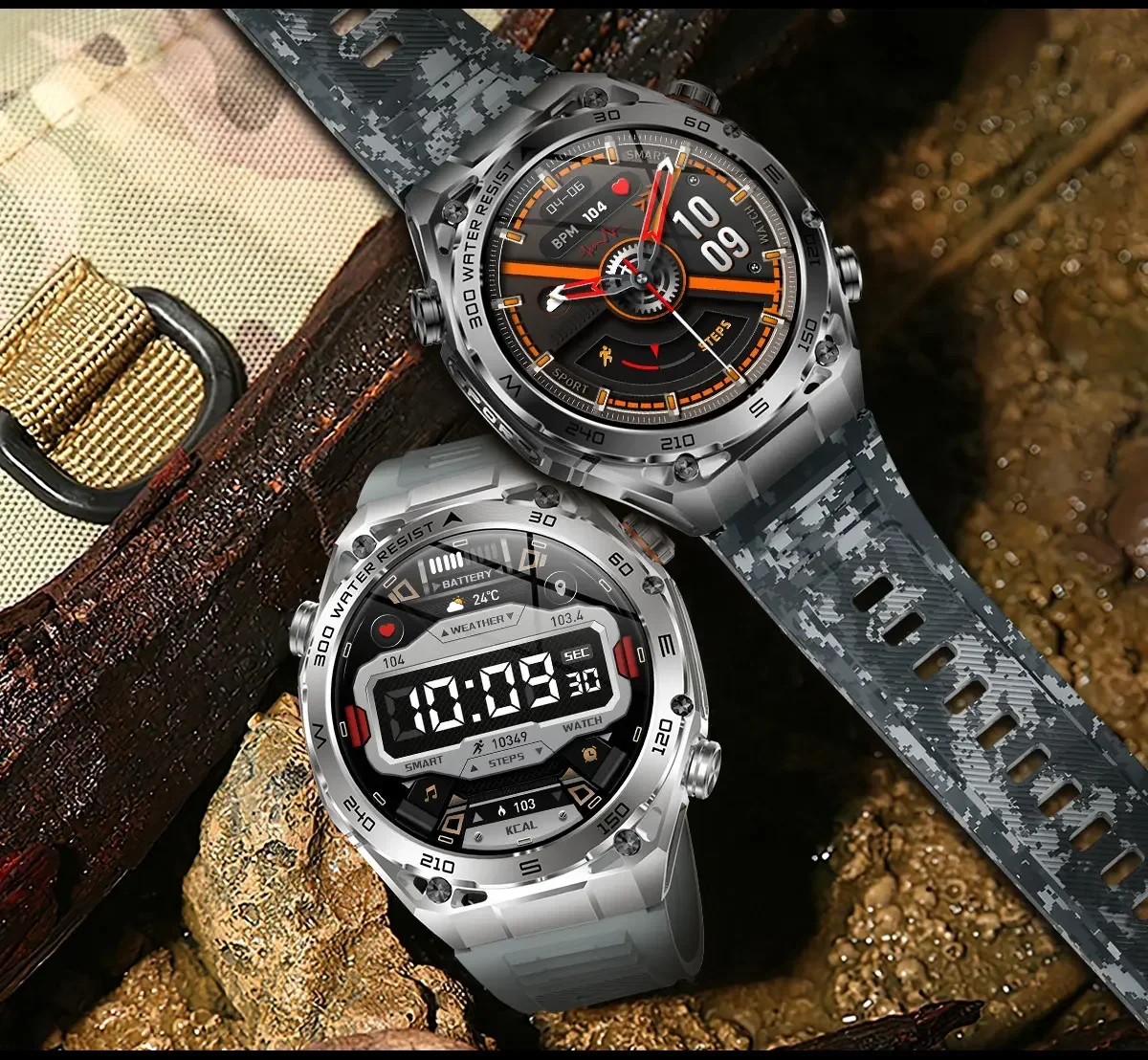 2026 Neue VWAR Ultimate Rugged Smartwatch IP68 Wasserdicht 1000 mAh Akku 24-Stunden-Gesundheitsüberwachung 100+ Sportmodi Smartwatches – Detail 28