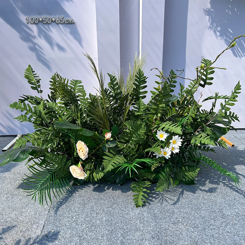 Artificial Flower Wedding Decoration Green Road Leading Flower Hotel Welcome Area Corner Flower Outdoor Wedding Decoration