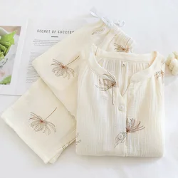 Maternity Nursing Sleepwear Breastfeeding Nightwear for Pregnant Women Monthly Clothing 2-Piece Feeding Pajamas Suits