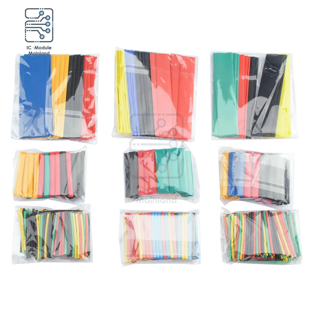 Imagem -02 - Assorted Heat Shrink Tube Kit Isolamento Sleeving Poliolefina Encolhendo Tubulação Cabo de Fio 400 Pcs