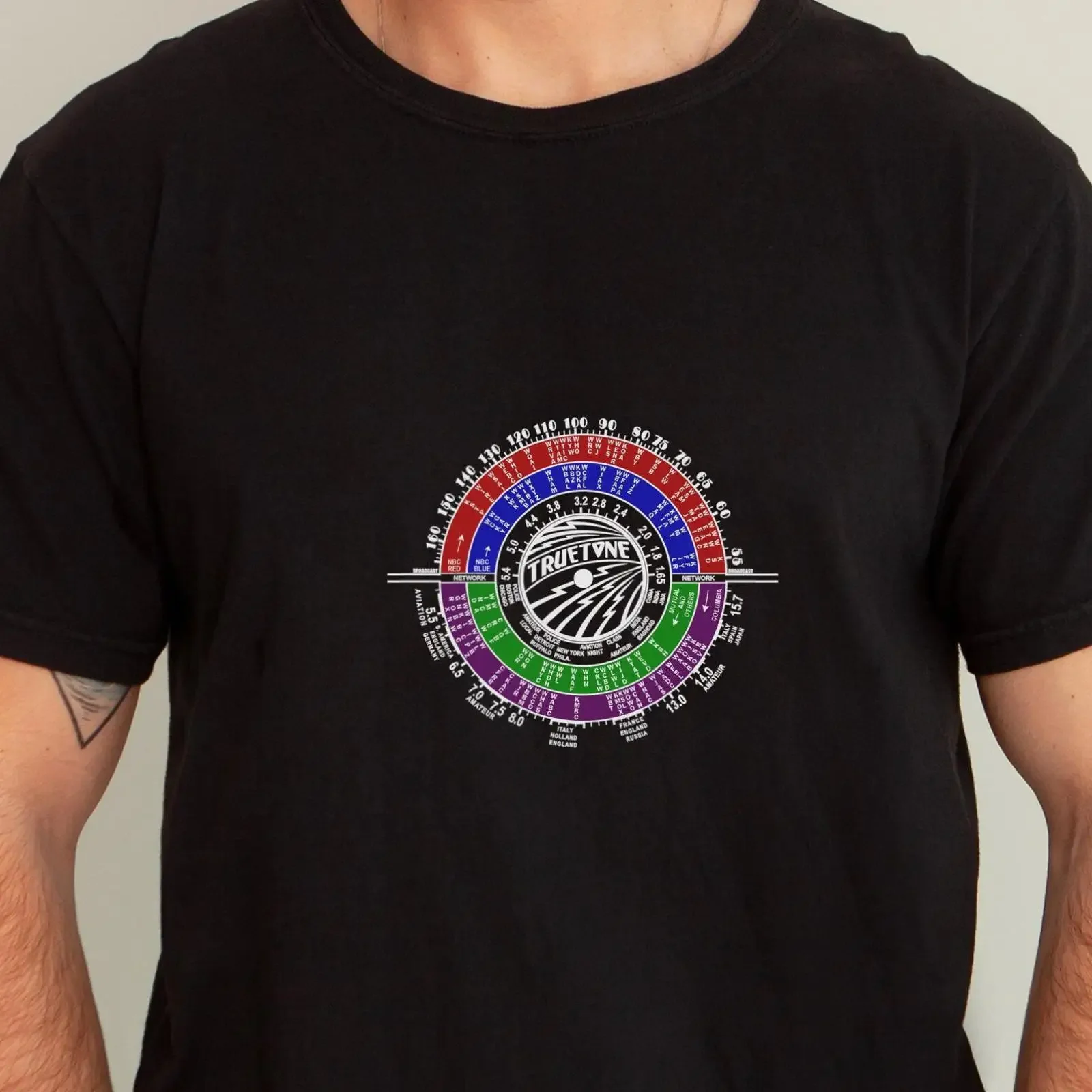 Retro True Tone Radio Dial T Shirt Vintage Tuner Unique for Music Lover Ham Operator Enthusiast vintage Washed