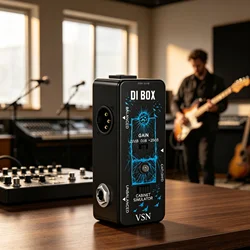 VSN Mini Direct Box Input DI BOX Guitar Cabinet Simulation Switch Stompbox Guitar Ground Lift XLR Pedals Effector Metal Shell