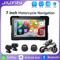 Reproductor Multimedia para motocicleta de 7 pulgadas, grabadora de navegación GPS resistente al agua IP67, CarPlay inalámbrico, Android, pantalla táctil automática, Bluetooth