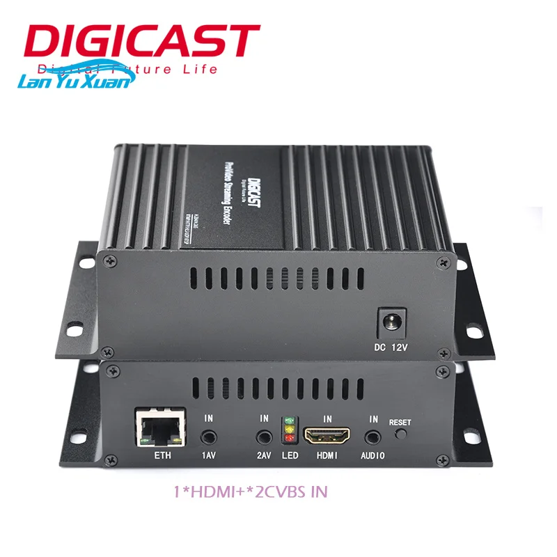 Cable TV Encoder 1 Channel Full HD 2 Channel CVBS Input Live Streaming Mini IP Video Encoder For Digital Signage Project