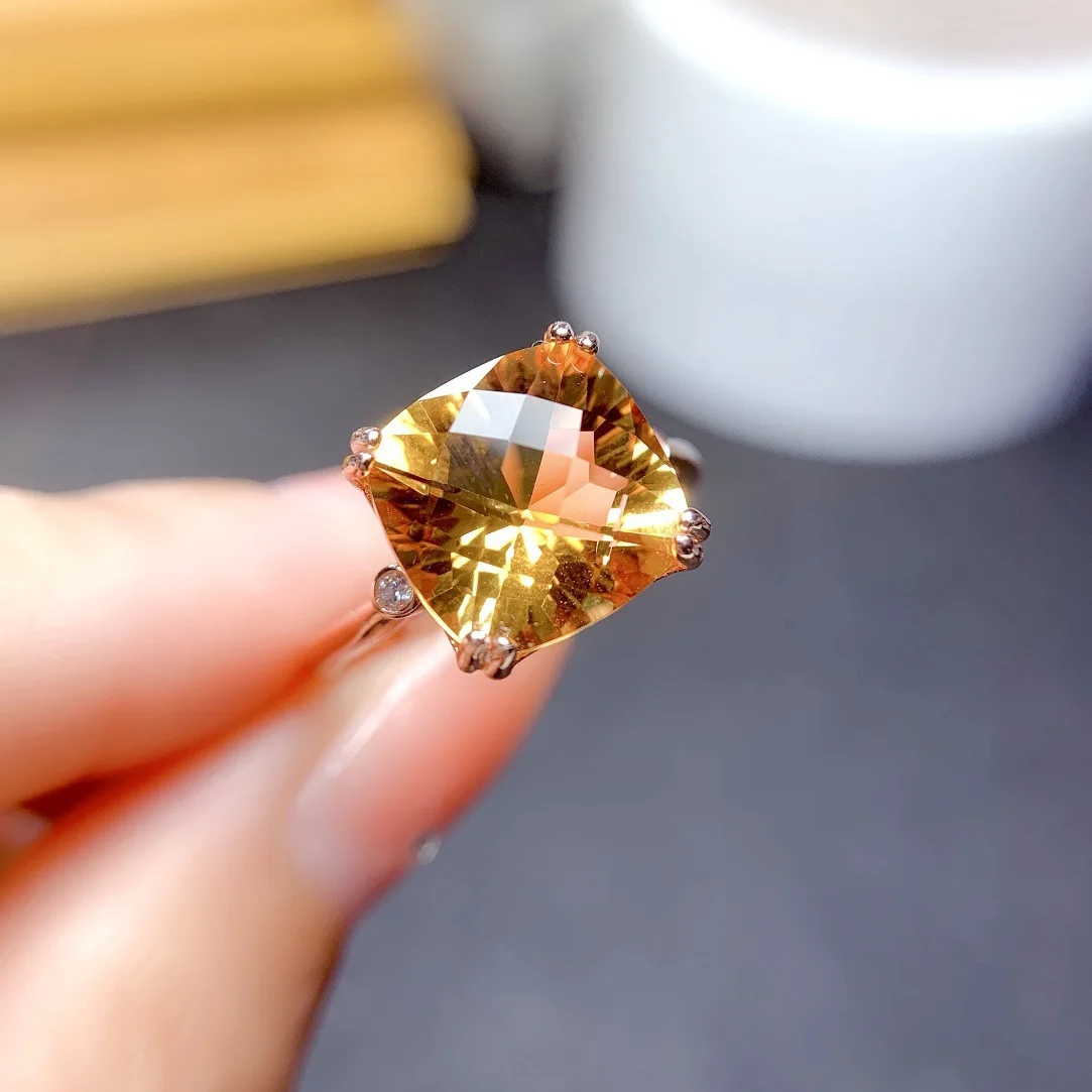 Pin morganite champagne diamond ring 5 carat princess square diamond opening color gem diamond ring wholesale