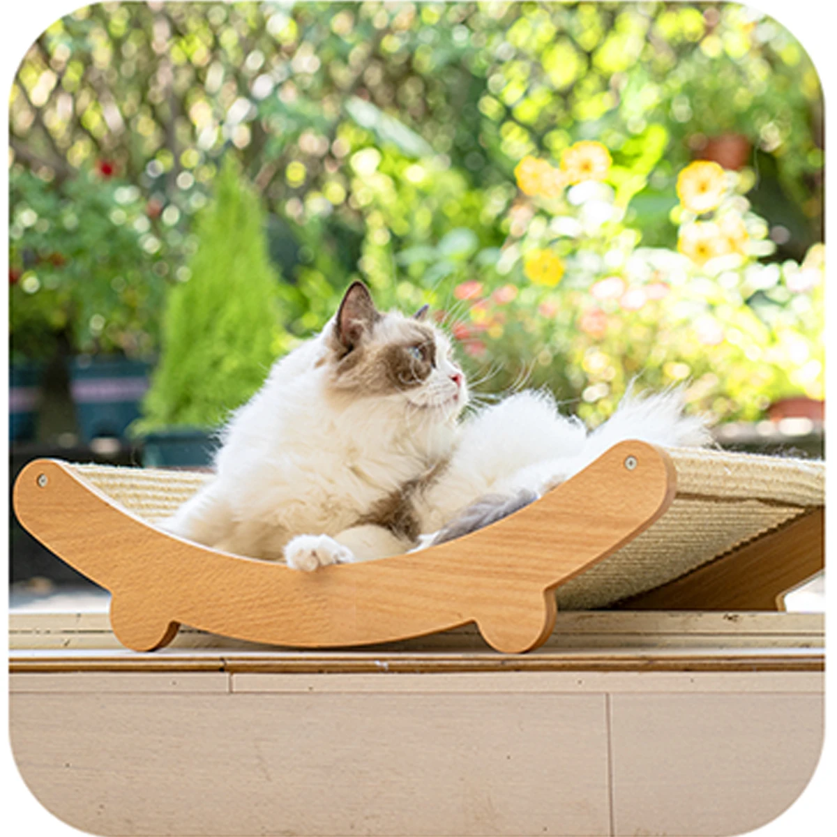 Wooden Cat Scratching Pads Multifuction Cats Sleeping Bed Detachable Wear-resistant Cat Scratch Board Kitten Grinding Cats Toys image 5