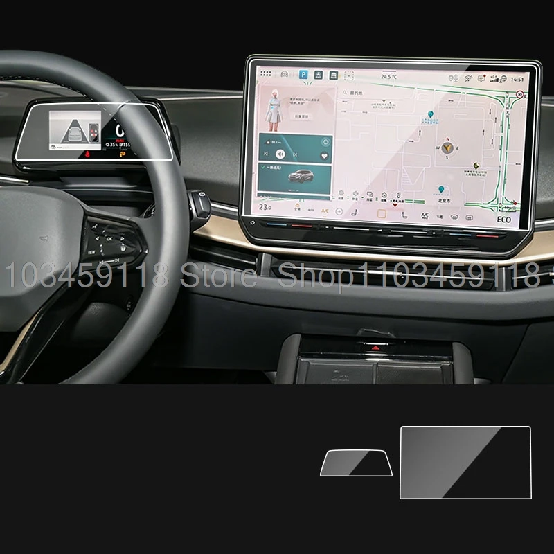 ل Volkswagen VW ID3 ID4/ID.3 ID.4 2025 2026 12.9 بوصة الملاحة نظام تحديد المواقع ولوحة القيادة 5.3 بوصة حماية فيلم الزجاج المقسى #5
