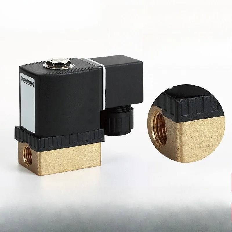 6013 بوندون؛ صمام مياه كهرومغناطيسي صامت مع بداية ضغط صفر، منفذين، وضعين، نحاس وفولاذ مقاوم للصدأ #1