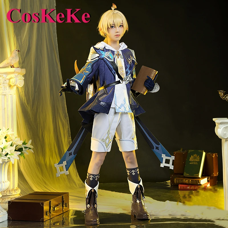 

CosKeKe Mika Cosplay Anime Game Genshin Impact Costume Fashion Handsome Uniform Men Halloween Party Role Play Clothing S-XXL