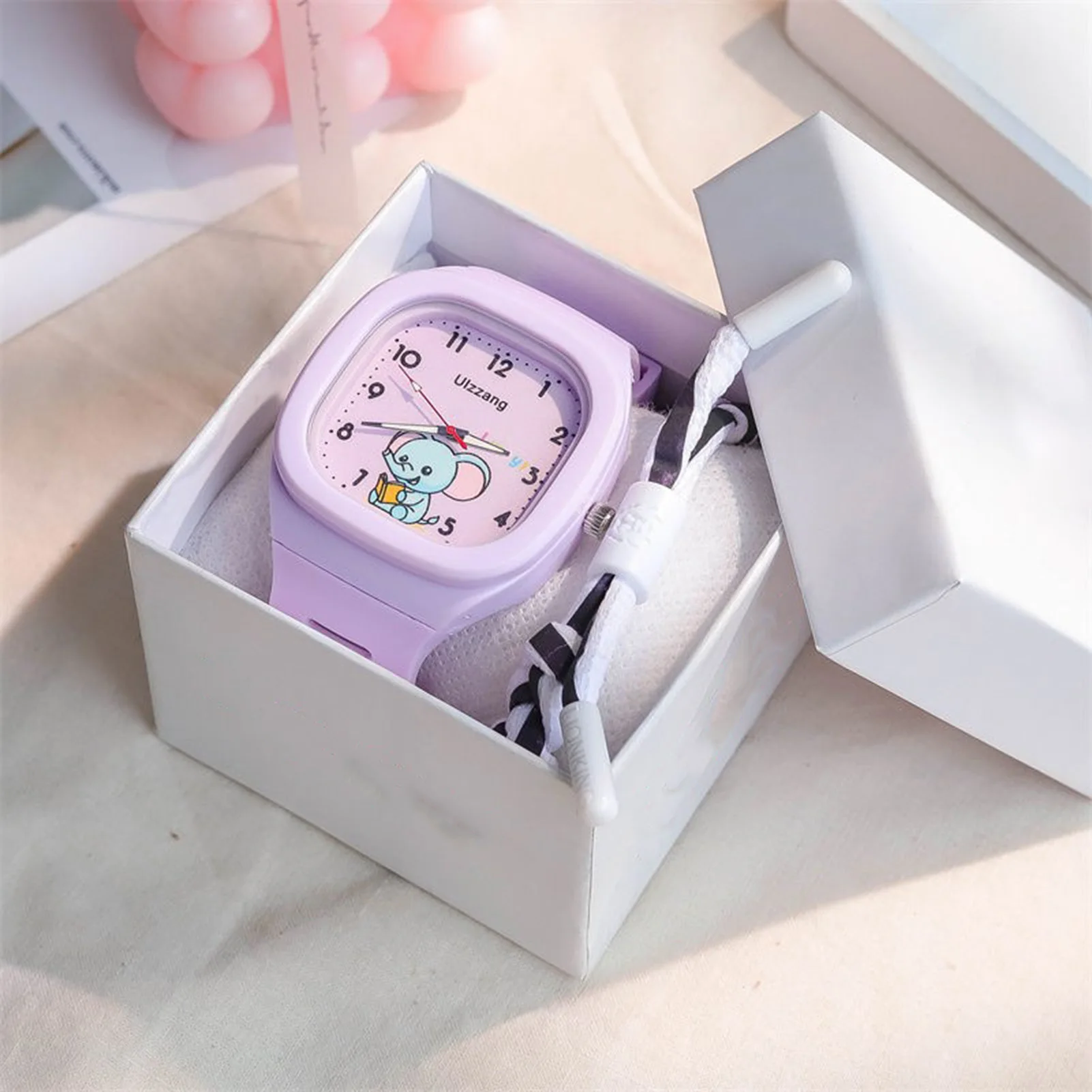 Womens Quartz Watches Easy Read Dial Luminous Watch with Soft Silicone Strap Valentine's Day Gift for Girlfriend