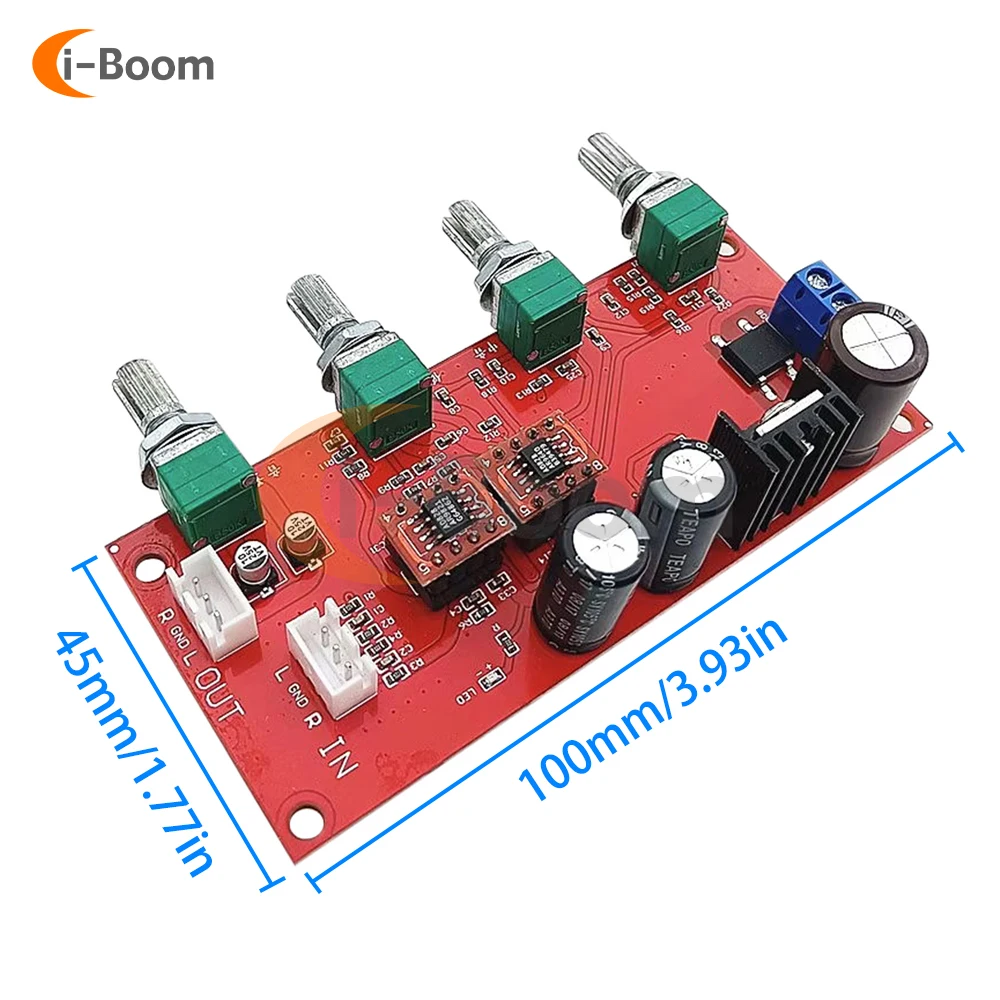 AD828 HiFi Audio Amplifier Board Preamplifier Volume Control Treble Midrange Bass Adjustment Power Amplifier NE5532 Upgrade