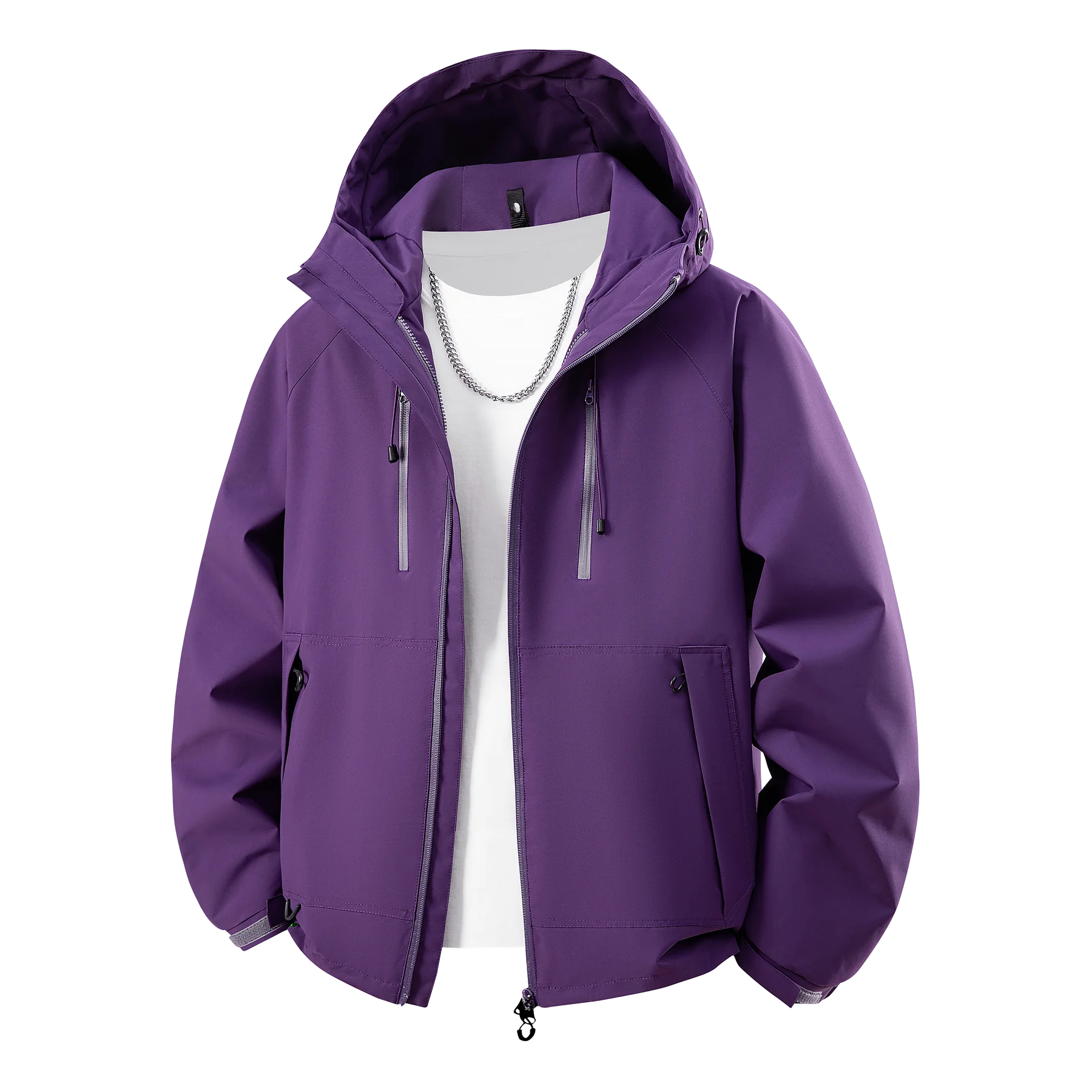 

ke New Dopane Autumn Soft ell Outdoor Windproof Quali Casual Hooded Jaet Raincoat Youth Polyester Fiber Long Sve