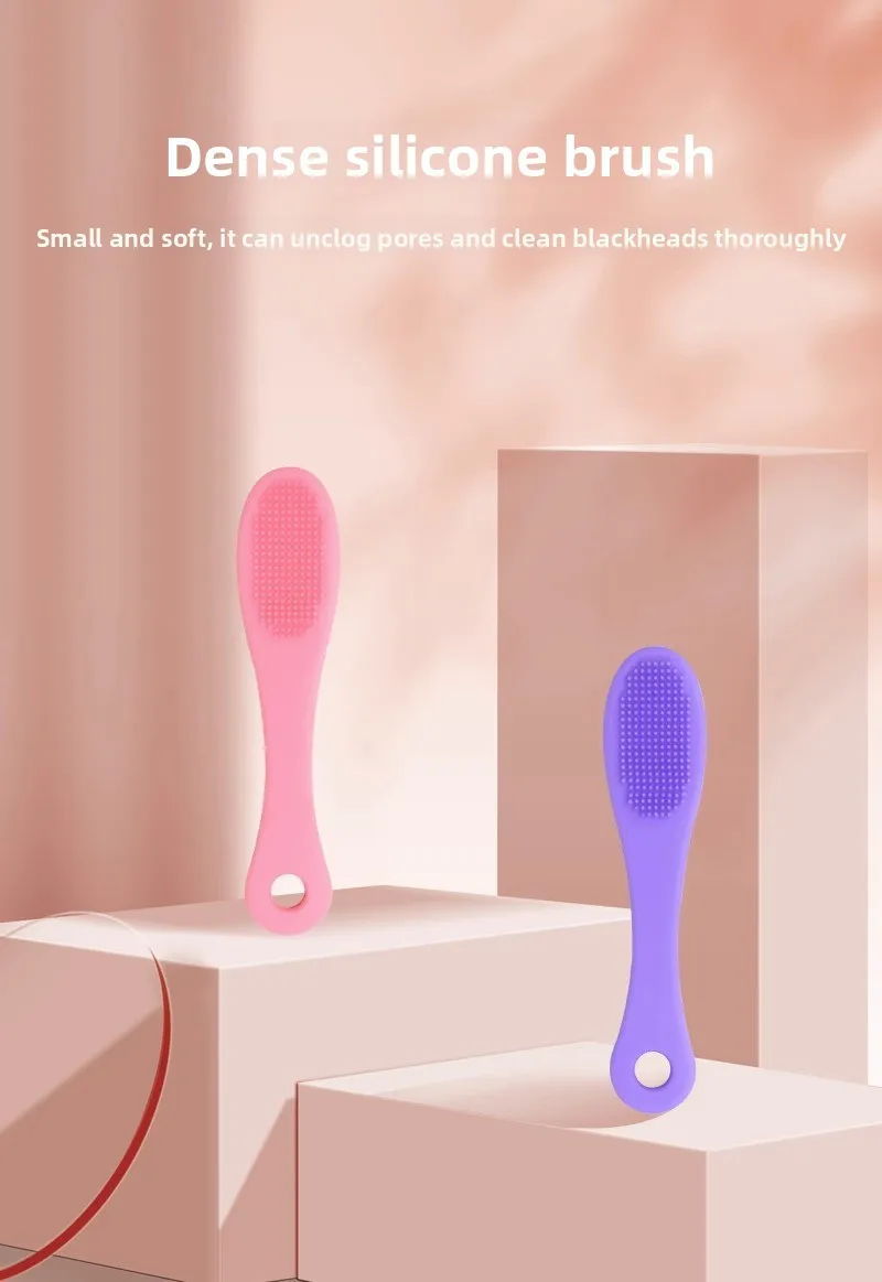 Soft Silicone Nose Cleansing Brush Finger Mitt Pore Blackhead Remover Facial Wash Tool for Nose Wing Oily Skin Care view 6