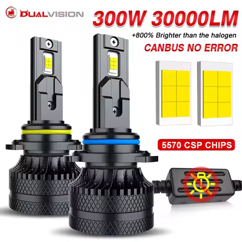 30000LM H7 H11 LED Bulbs Headlight 300W for Car Headlamp H1 H4 H8 H9 9005 9006 HB3 HB4 9012 HIR2 Auto Diode Lamps Canbus 6000K