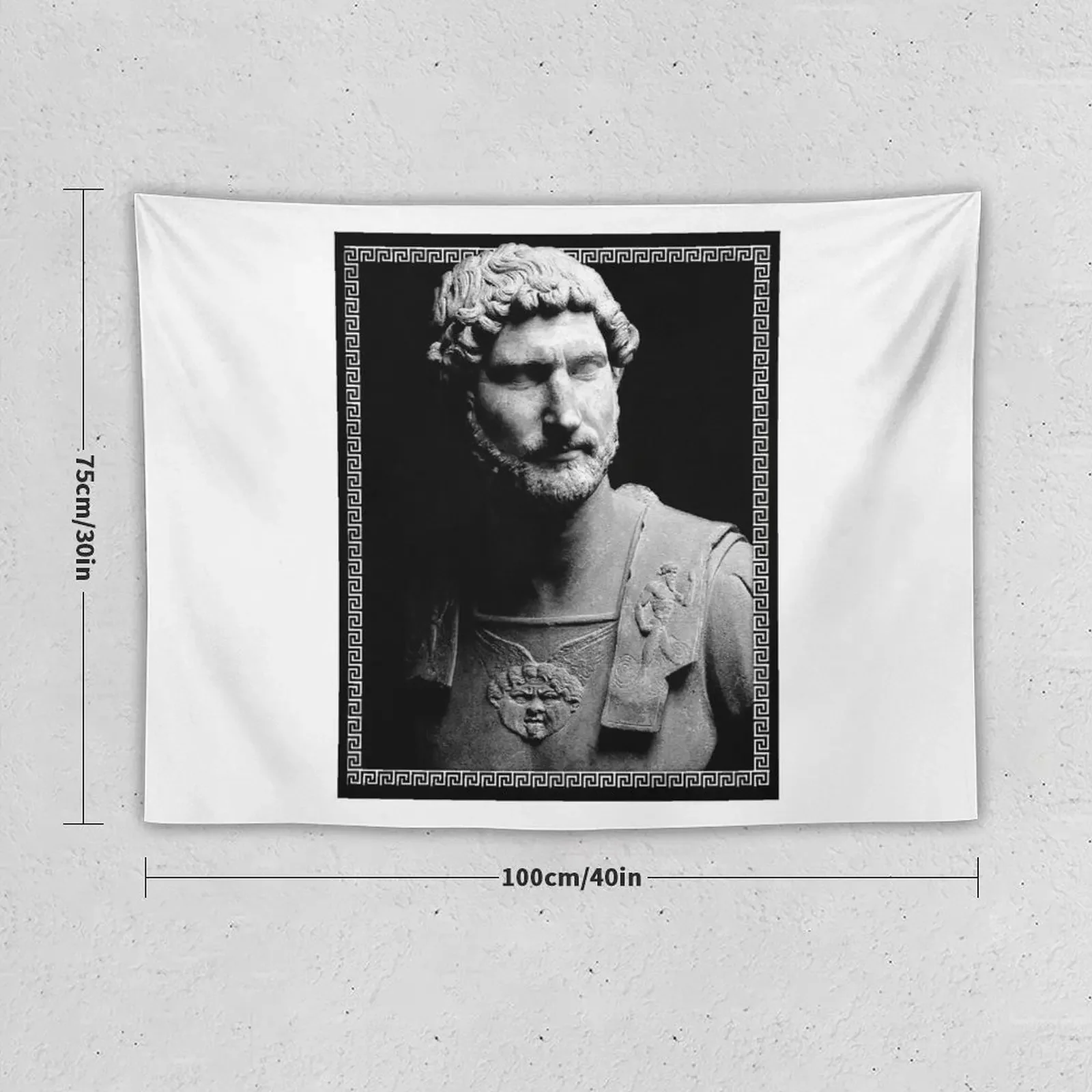 Roman Emperor Hadrian - Marble Bust Mosaic Tapestry Decoration For Rooms Decor Home Tapestry