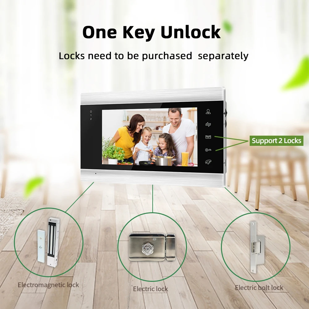 Joytimer Tuya WIFI Video Door Phone for Apartments Video Intercom Support RFID Card Unlock Mobile Control for Multiple Household